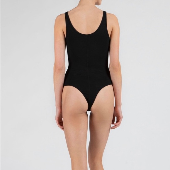 ATM Black Modal Rib Bodysuit - Picture 2 of 6